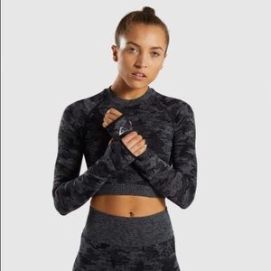 Gymshark Camo Seamless Long Sleeve Crop